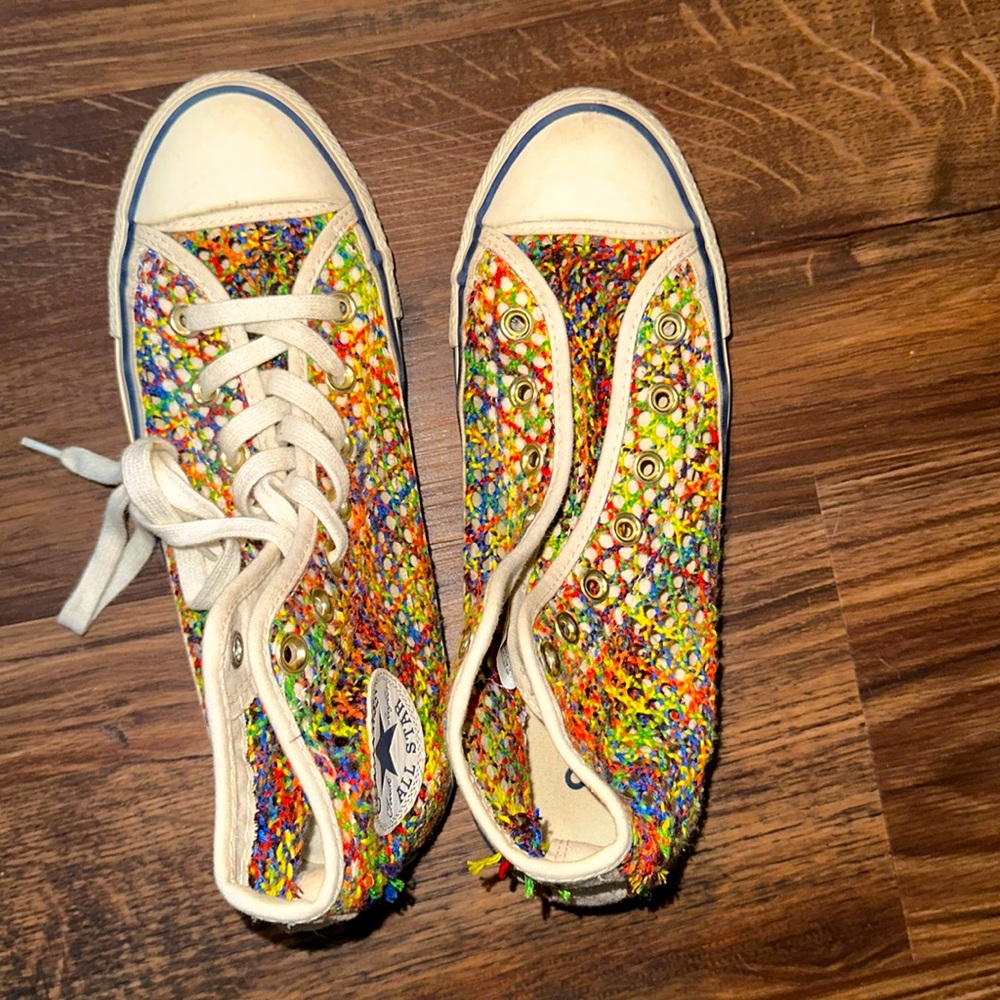 Converse Chuck Taylor All Star Ladies Multicolor Canvas Knit Sneakers Size 8